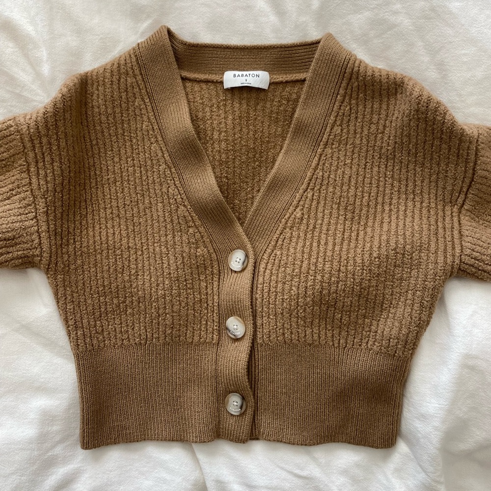 Babaton Cropped Carmel Sweater